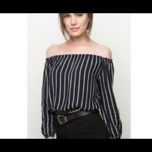 Brandy Melville Off Shoulder Stripe Too